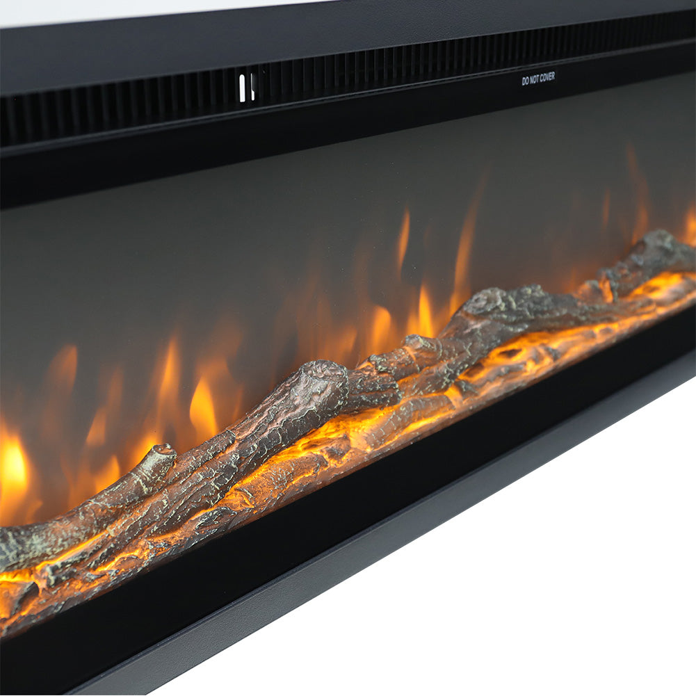 LED-Elektrokamin 40–80 Zoll mit 9 Farben Flammeneffekt und Komfortabler Fernbedienung