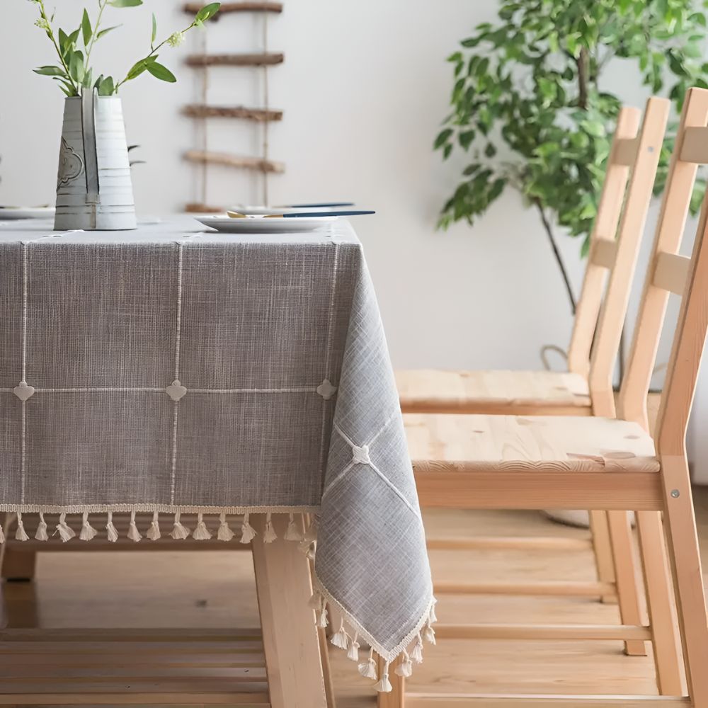 Ländliche Kariert-Tischdecke im Pastoral-Stil