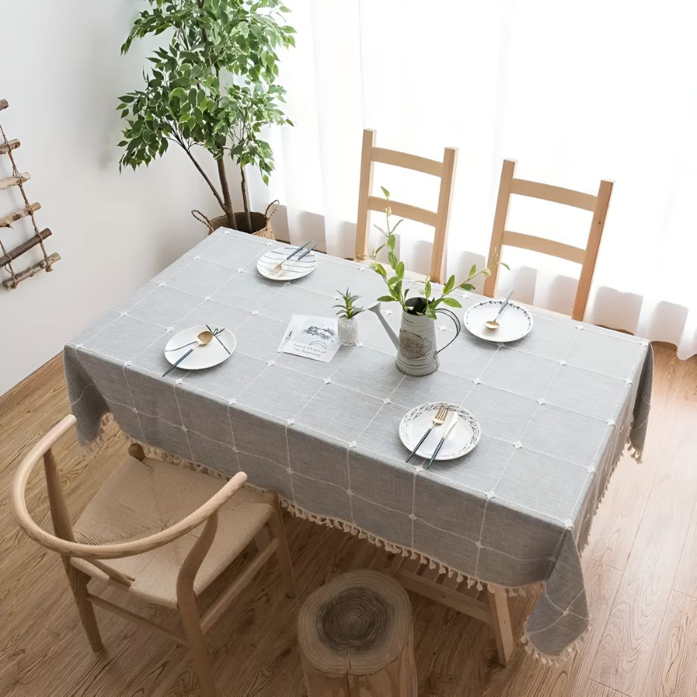 Ländliche Kariert-Tischdecke im Pastoral-Stil