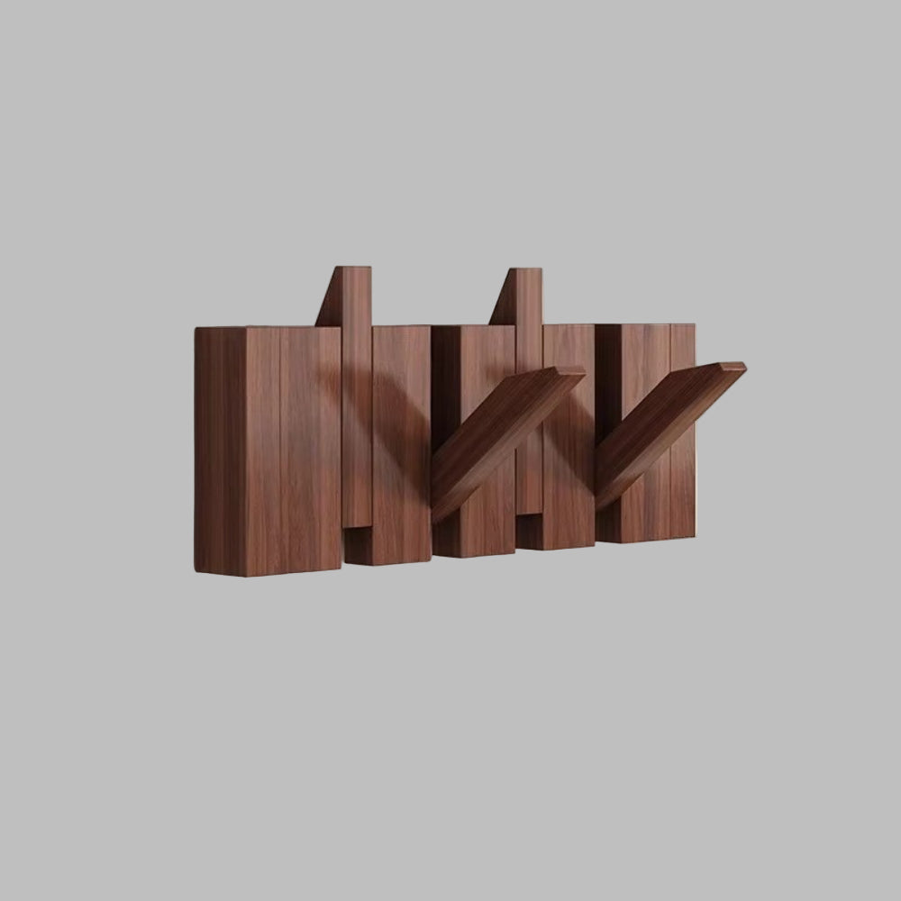 Wandgarderobe im Klavierstil – Klappbare Haken aus Holz