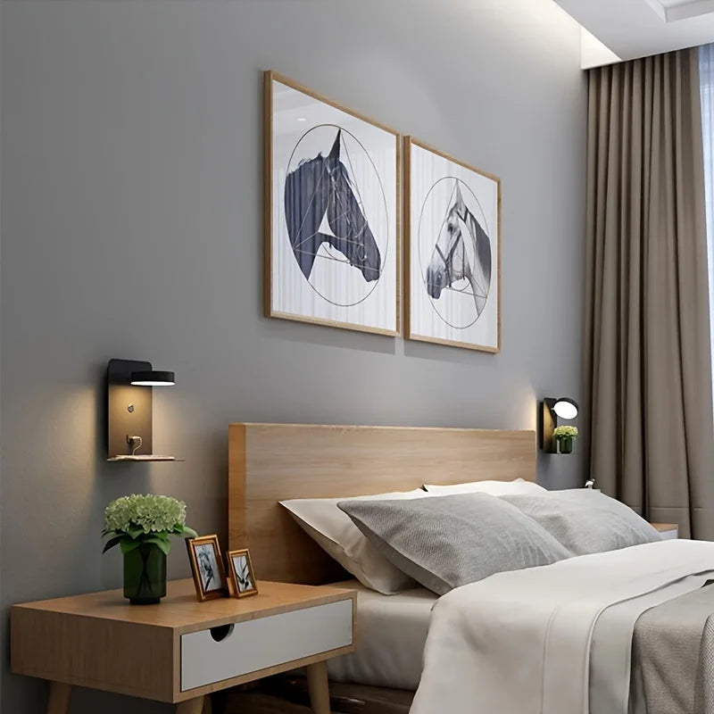 Wandleuchte mit Ladestation zur Wandmontage