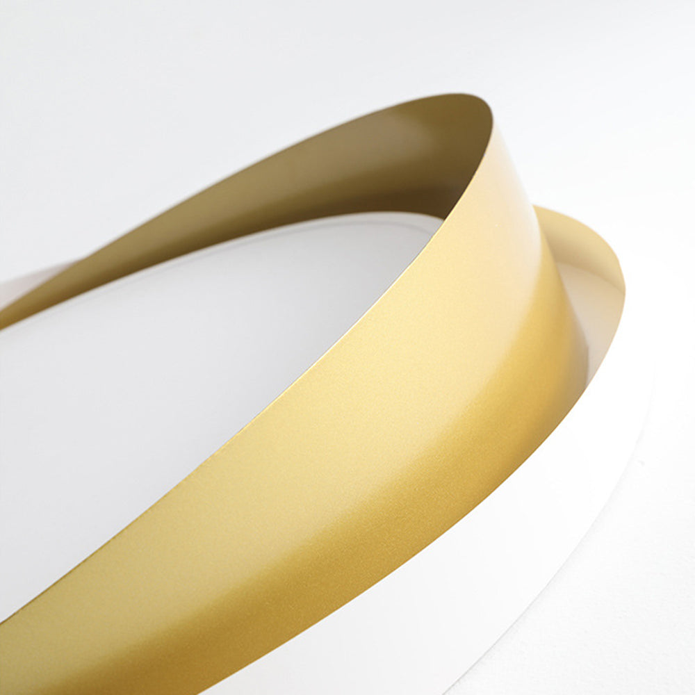 Moderne LED Deckenlampe mit Doppel-Schirm | Rund, 24W, Warmweiß