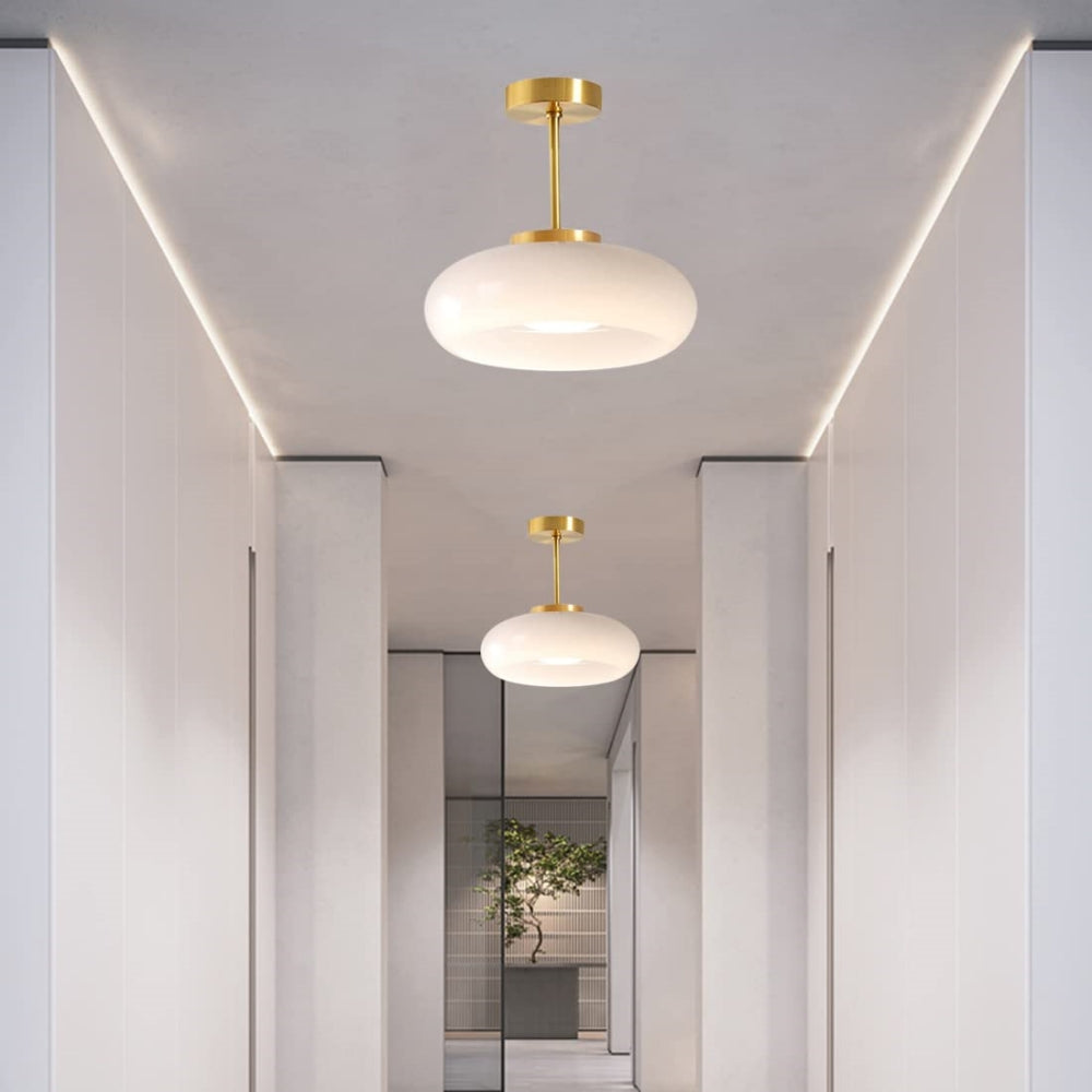 Vintage Kristall-Deckenlampe – Rundes Design