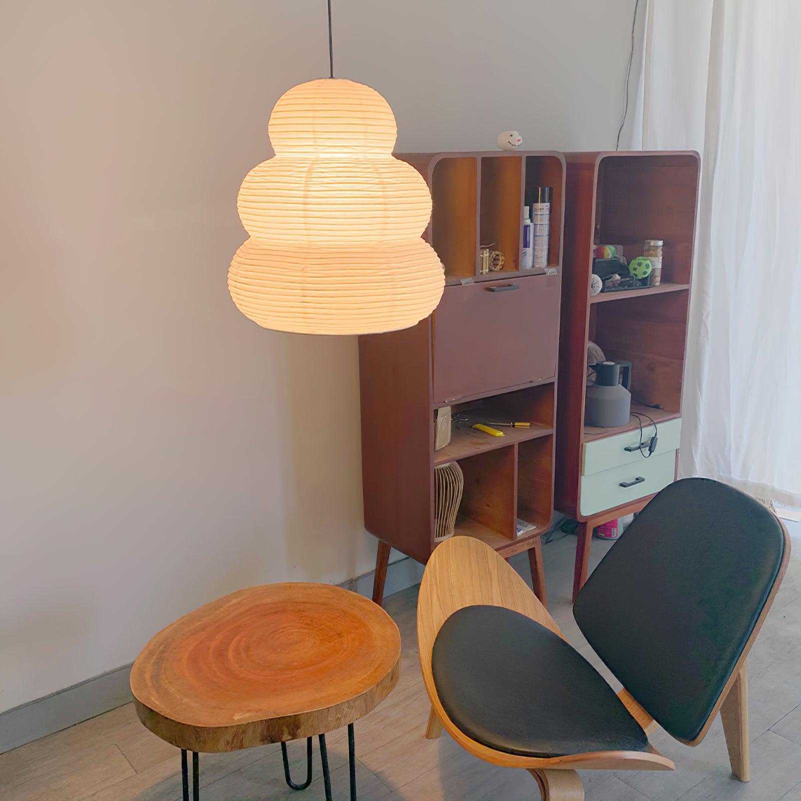 Pendellampe mit Reispapierschirm | Zeitloses Design