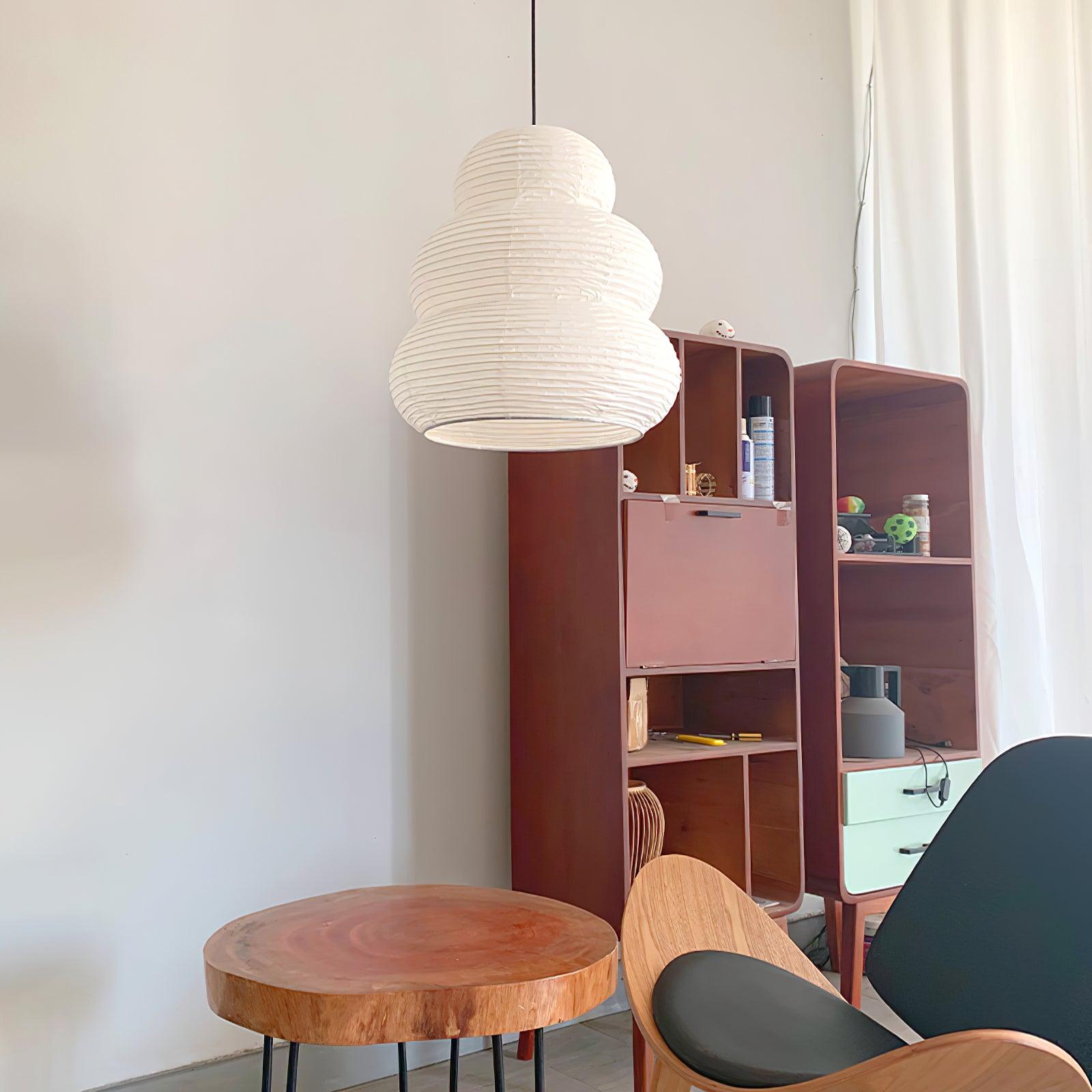 Pendellampe mit Reispapierschirm | Zeitloses Design