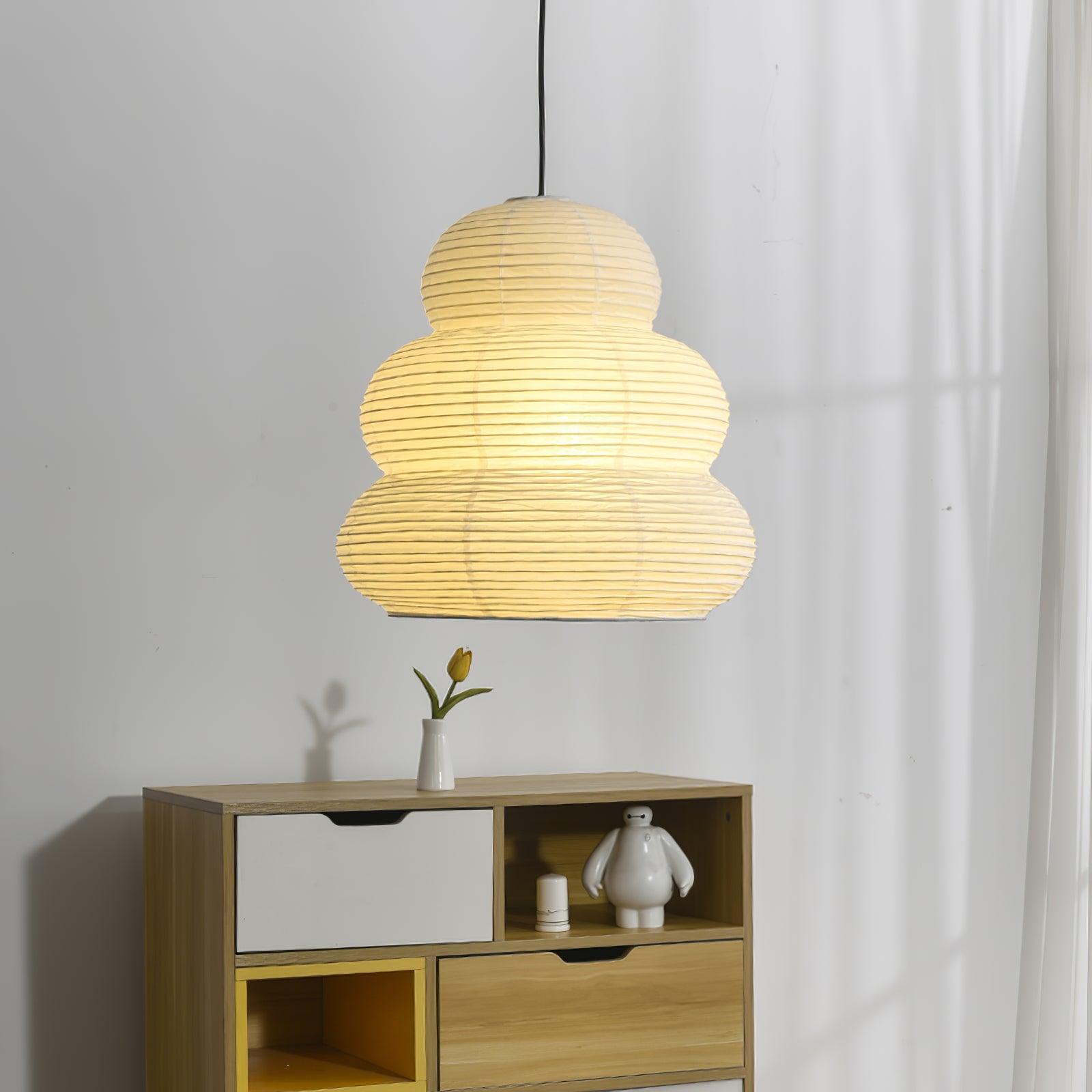 Pendellampe mit Reispapierschirm | Zeitloses Design