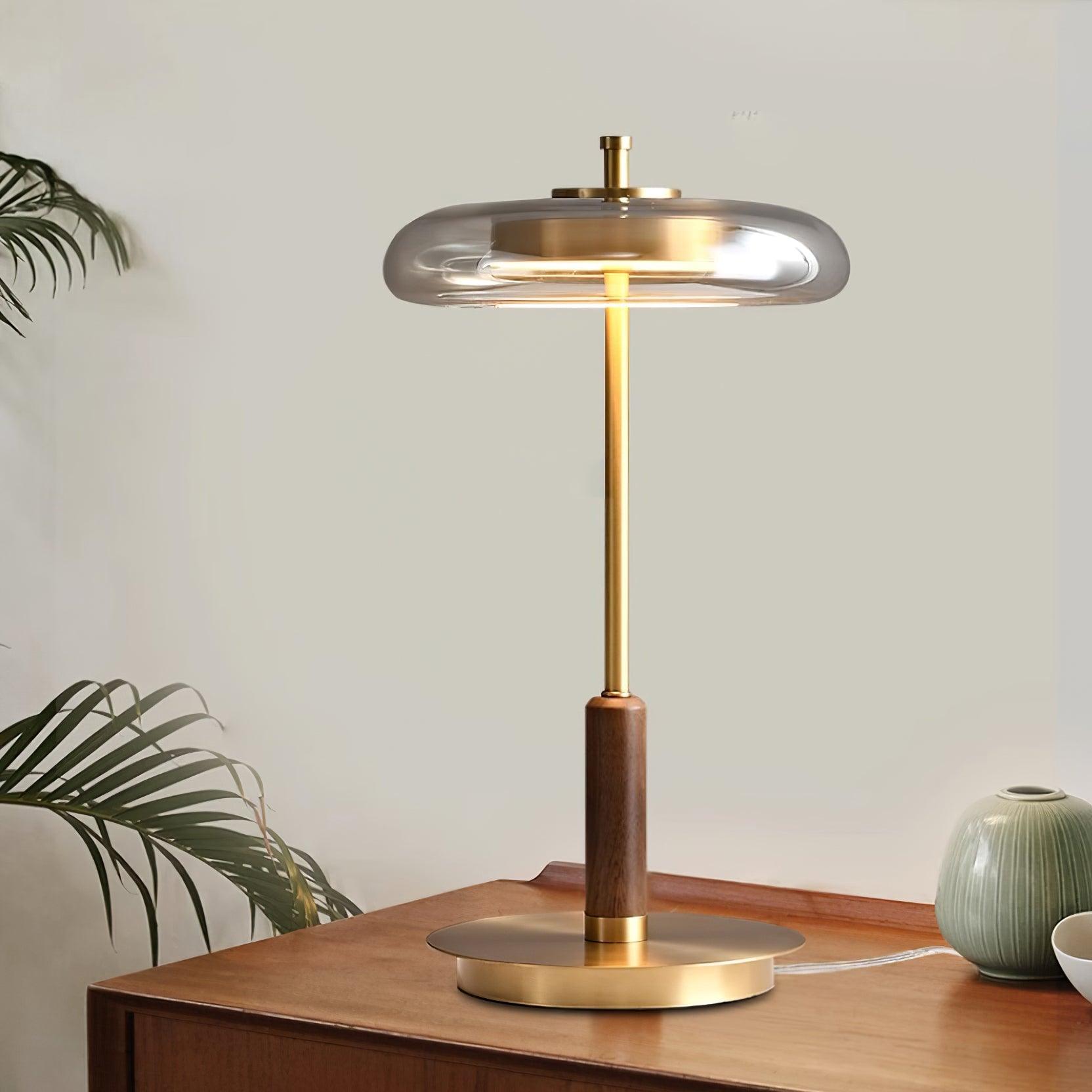 Schlanke Tischlampe aus Glas – Minimalistisch