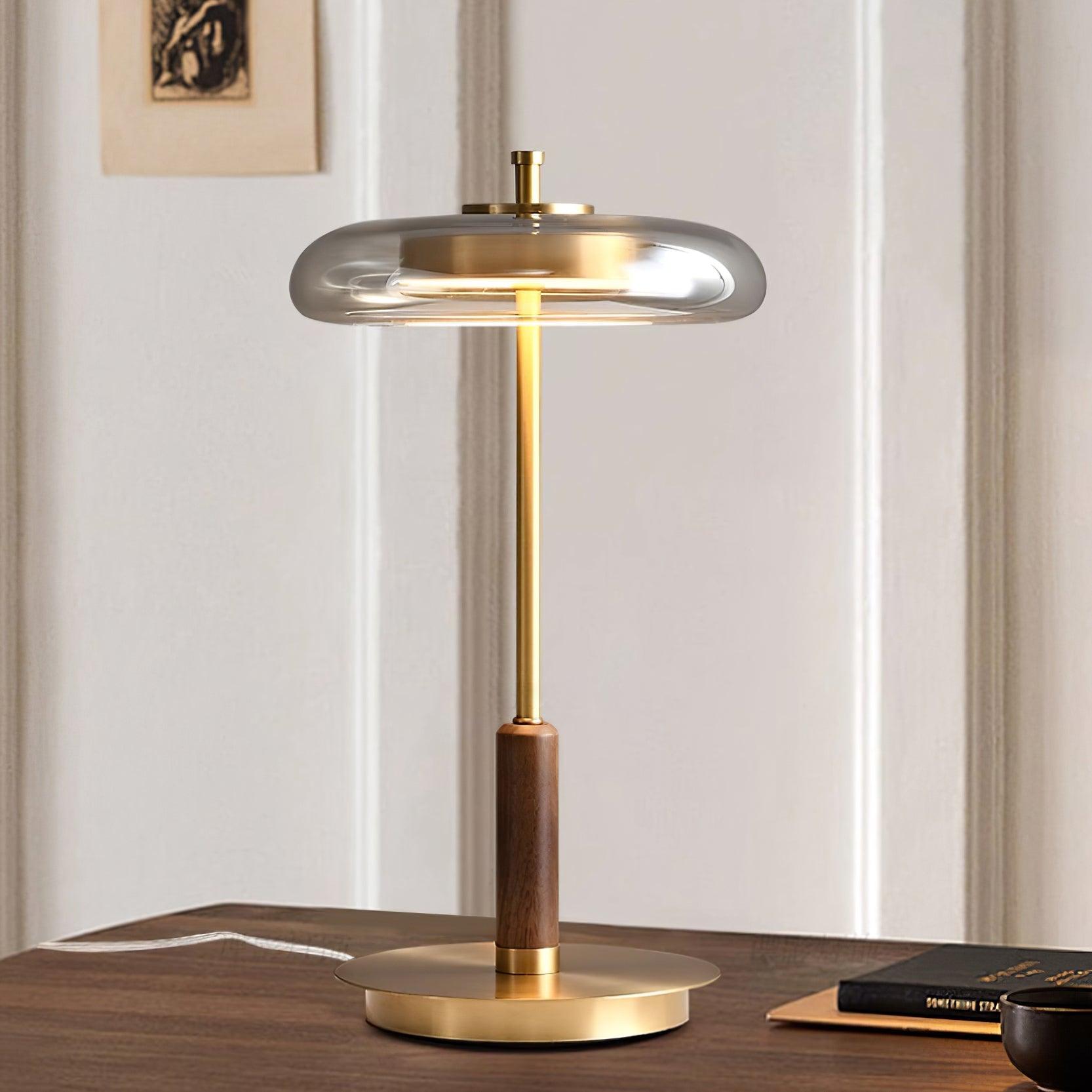 Schlanke Tischlampe aus Glas – Minimalistisch