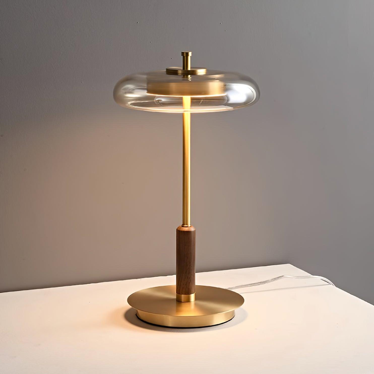 Schlanke Tischlampe aus Glas – Minimalistisch