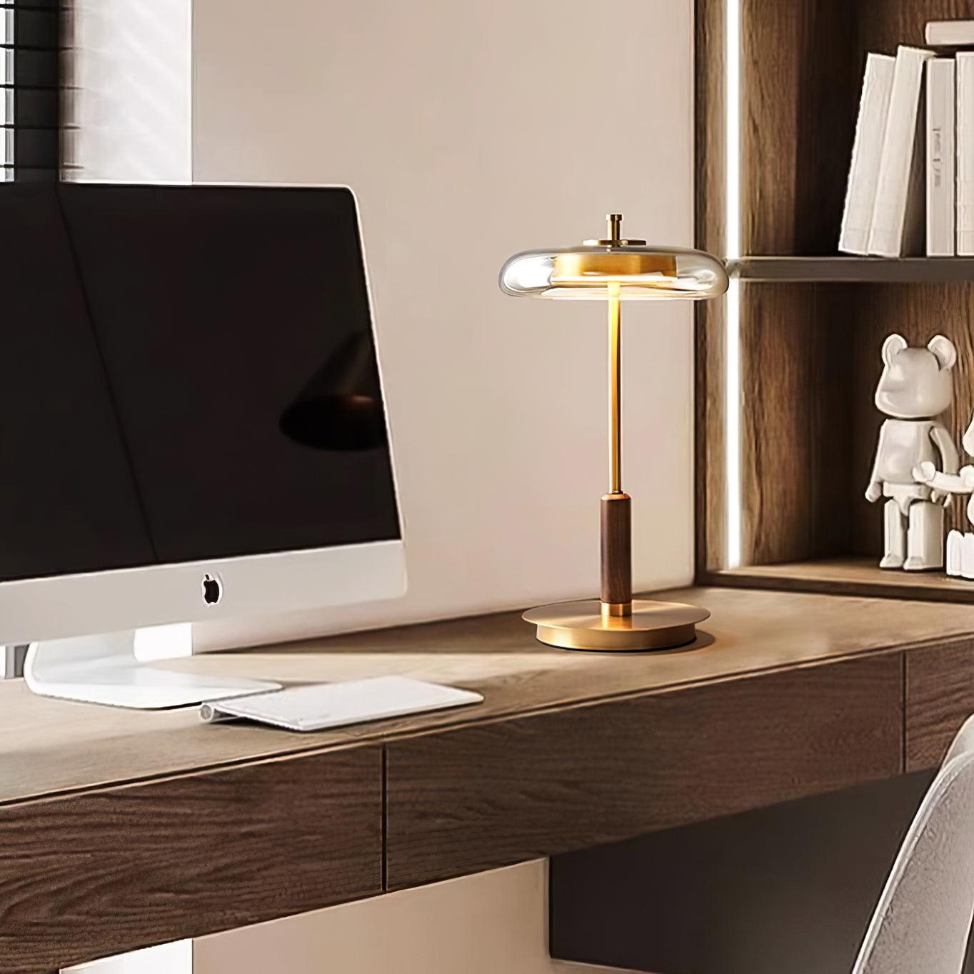 Schlanke Tischlampe aus Glas – Minimalistisch