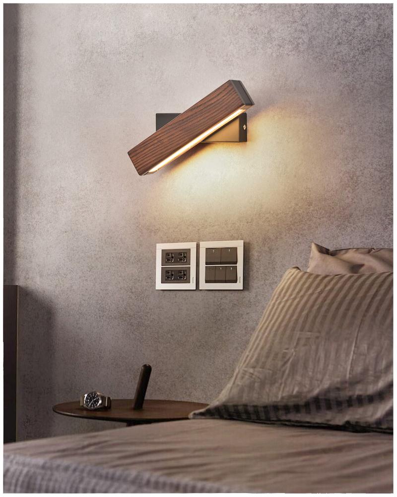 Drehbare Holz-LED-Wandleuchte