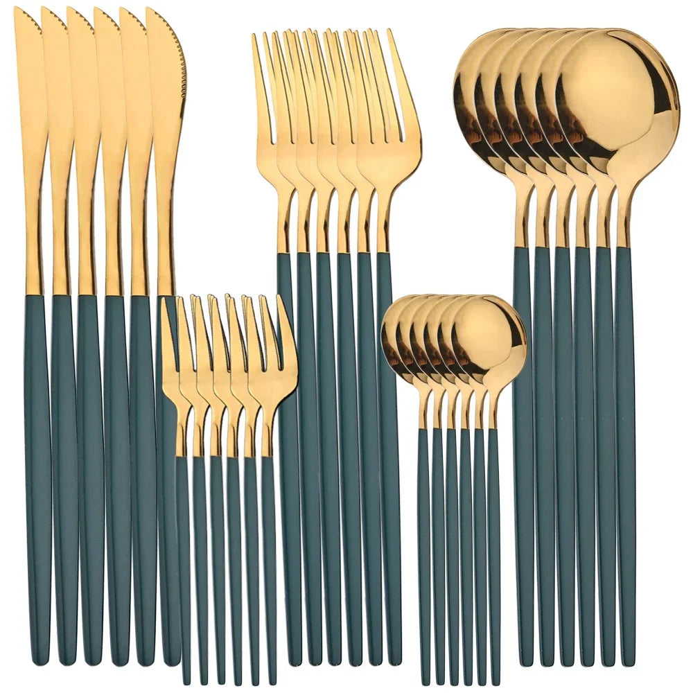 Luxus Gold-Besteck-Set für besondere Anlässe