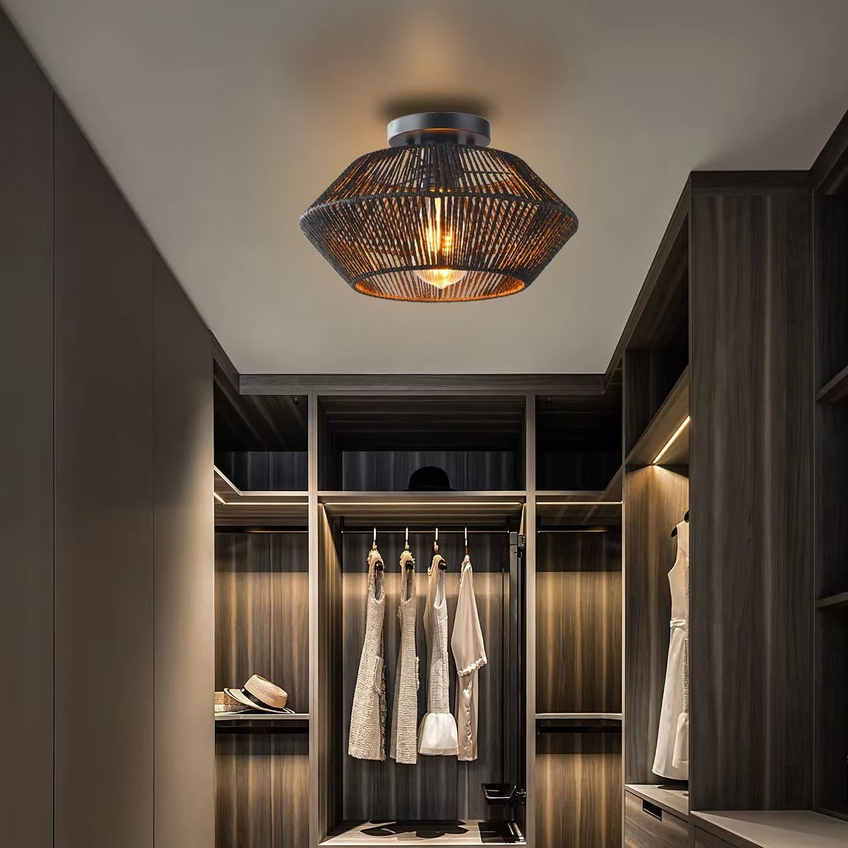 Strukturierte Böhmische Deckenlampe