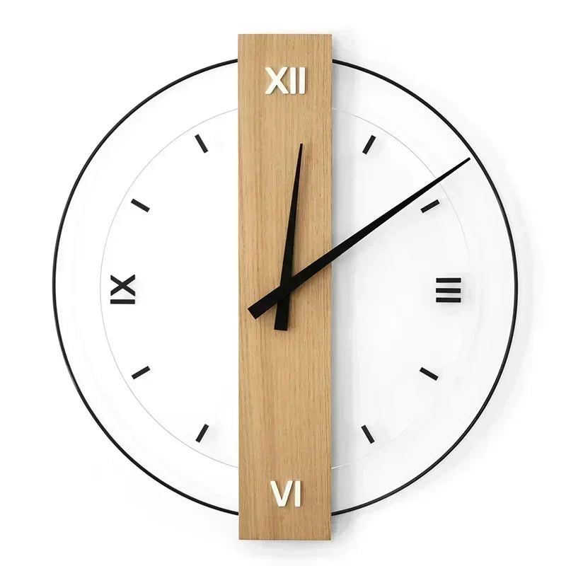 Holz-Wanduhr mit lautlosem Uhrwerk | Stilvoll