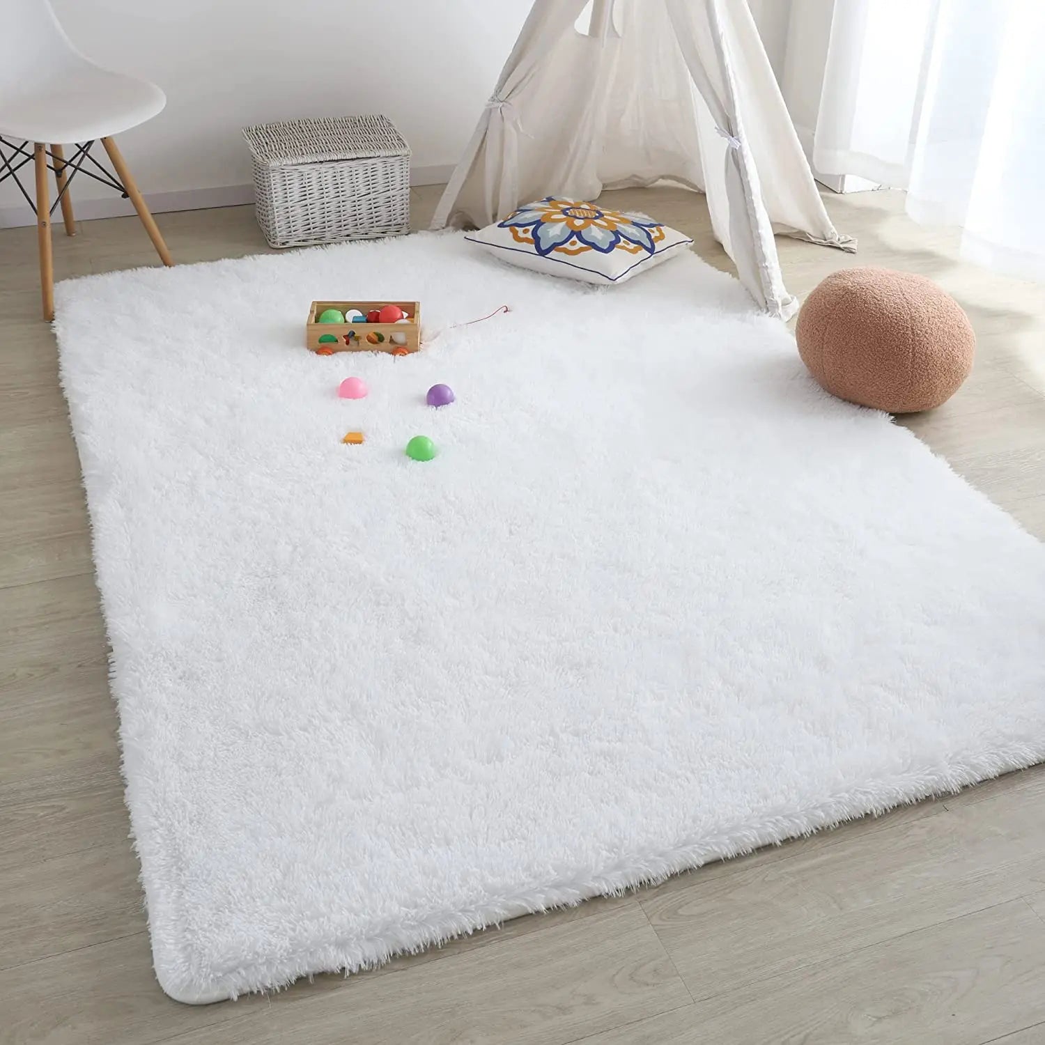 Fluffiger Rutschfester Teppich – Weiche Oberfläche