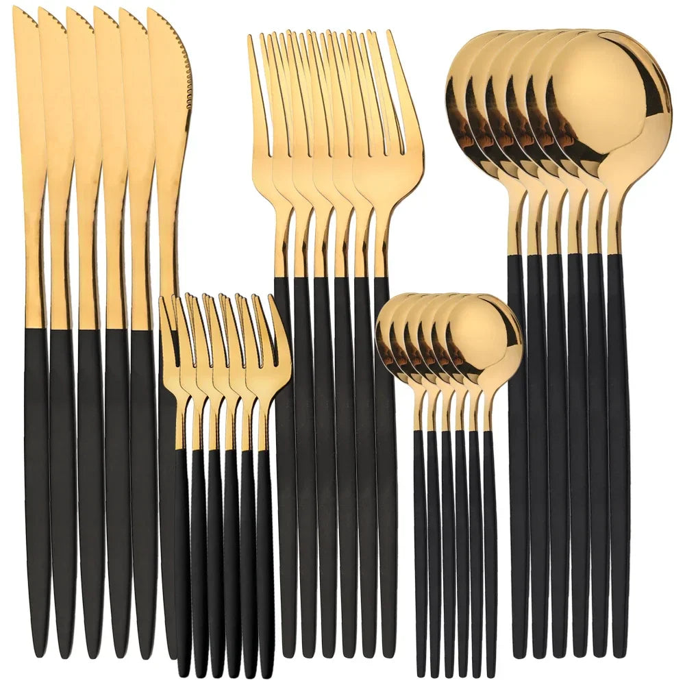 Luxus Gold-Besteck-Set für besondere Anlässe