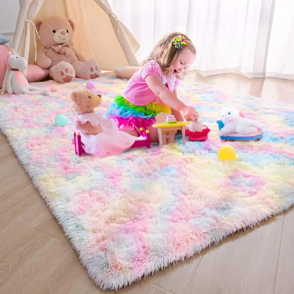 Fluffiger Rutschfester Teppich – Weiche Oberfläche