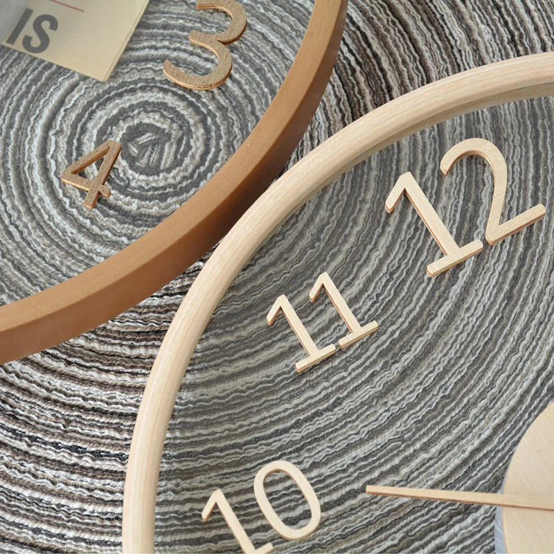 Moderne Wanduhr | Transparentes Glas