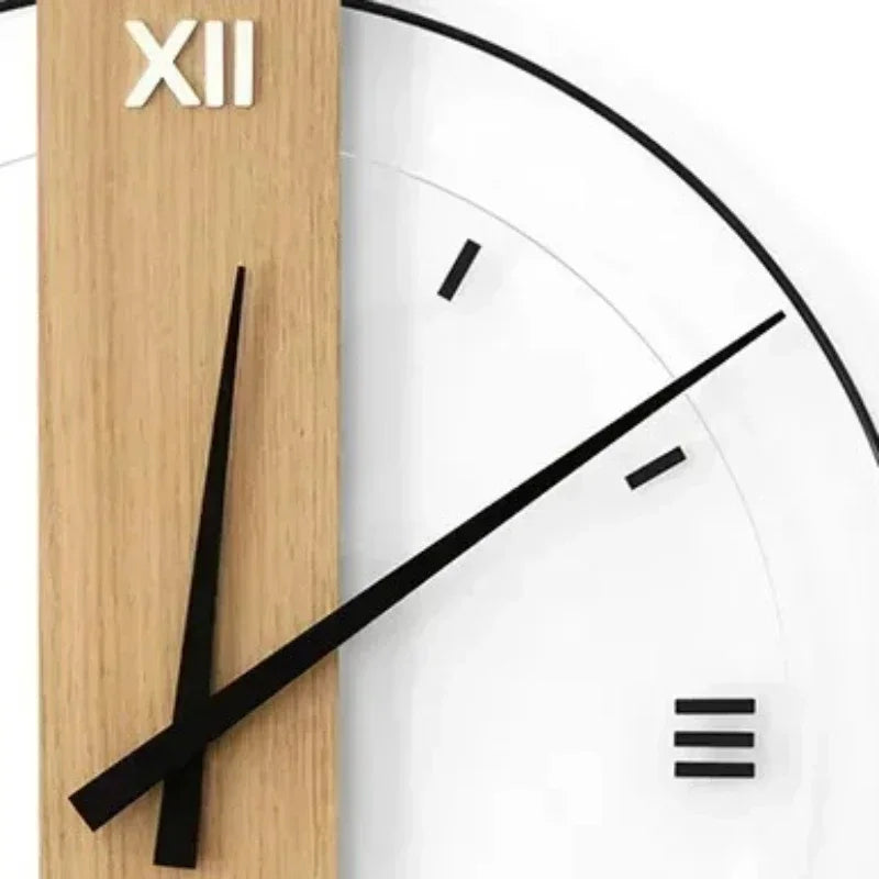 Holz-Wanduhr mit lautlosem Uhrwerk | Stilvoll