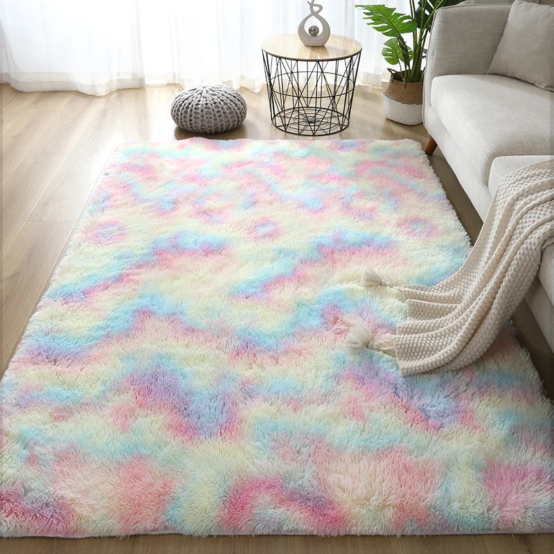 Fluffiger Rutschfester Wohnzimmerteppich