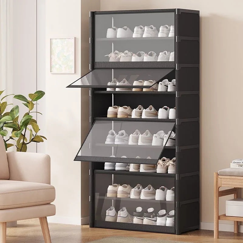 Mehrschichtiges Schuhschranksystem aus Transparentem Material