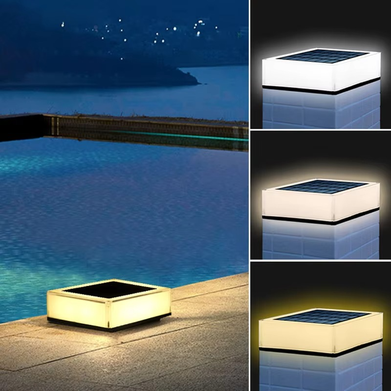 Flache LED-Solarlampe