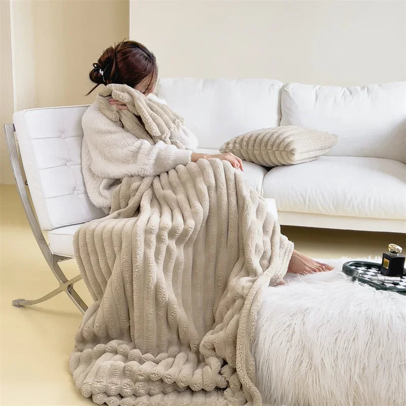 Weiche Kuscheldecke für Sofa, Bett Oder Reisen