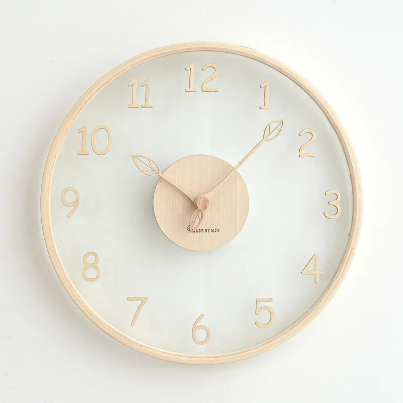Moderne Wanduhr | Transparentes Glas