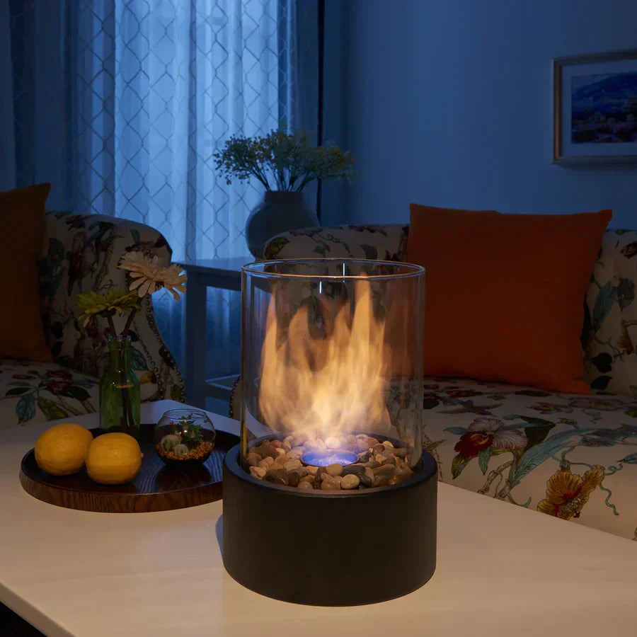 Elegante Feuerstelle für Innen & Außen – Nachhaltiger Ethanol-Brenner für Stilvolle Räume – Sicher & Modern