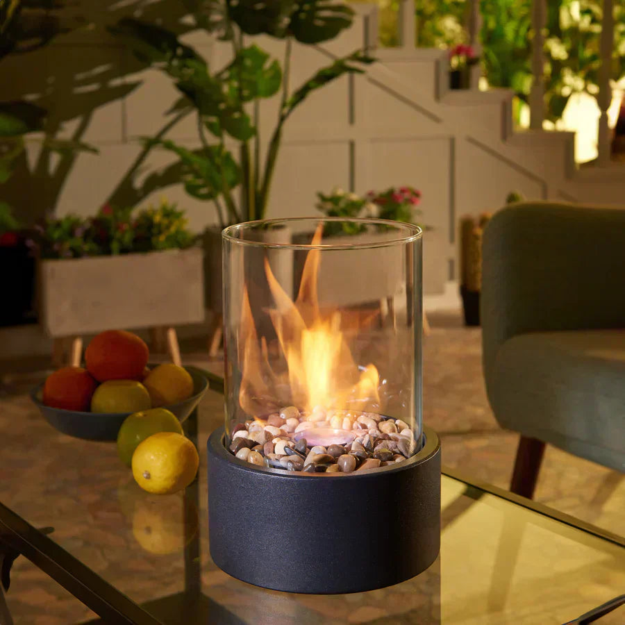 Elegante Feuerstelle für Innen & Außen – Nachhaltiger Ethanol-Brenner für Stilvolle Räume – Sicher & Modern