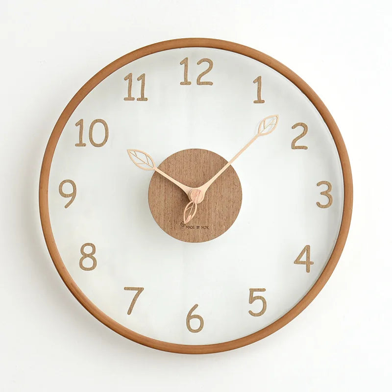 Moderne Wanduhr | Transparentes Glas