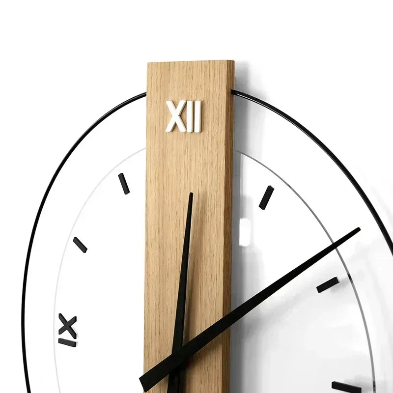 Holz-Wanduhr mit lautlosem Uhrwerk | Stilvoll
