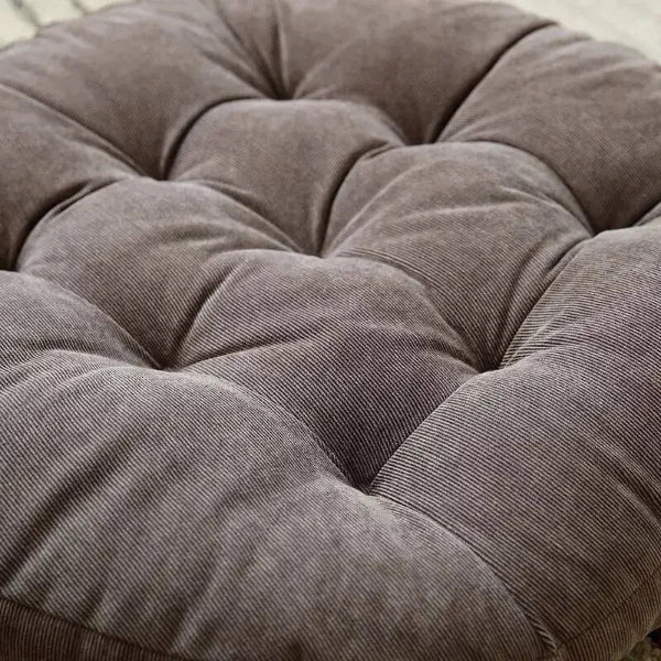 Bodenkissen rund mit Gerafftem Kordel-Design