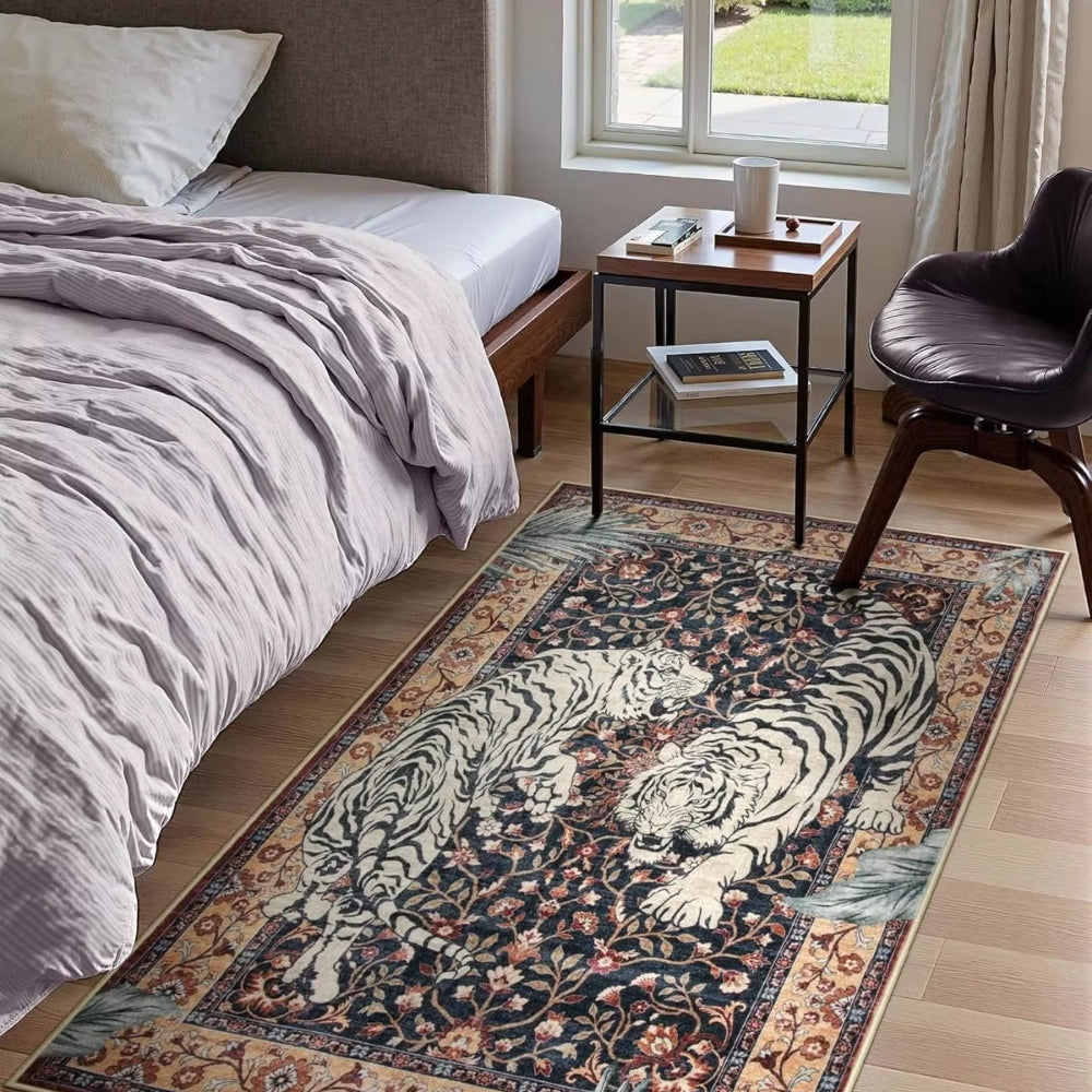 Wohnzimmerteppich mit Tigerprint – Ausdrucksstarkes Design