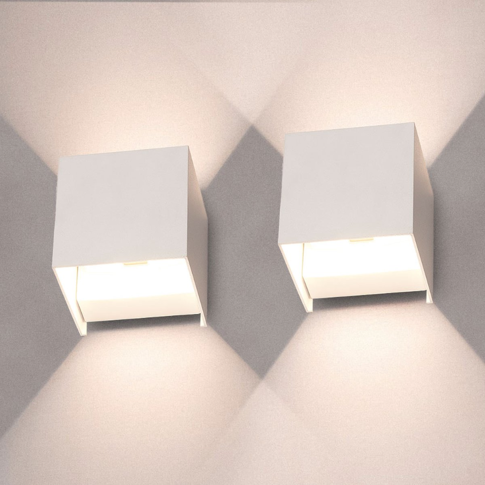 2x Kabellose LED-Wandlampen mit Dimmbarem Licht
