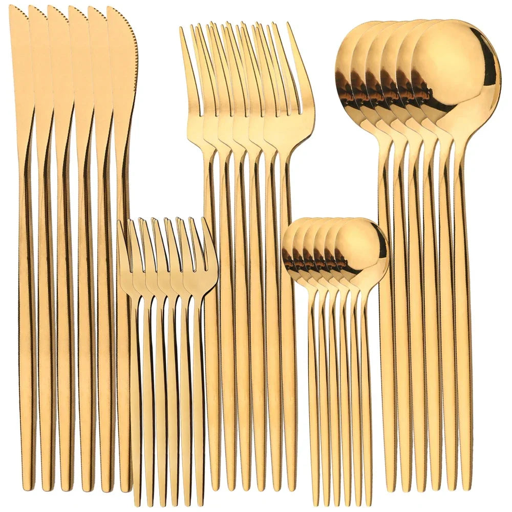 Luxus Gold-Besteck-Set für besondere Anlässe
