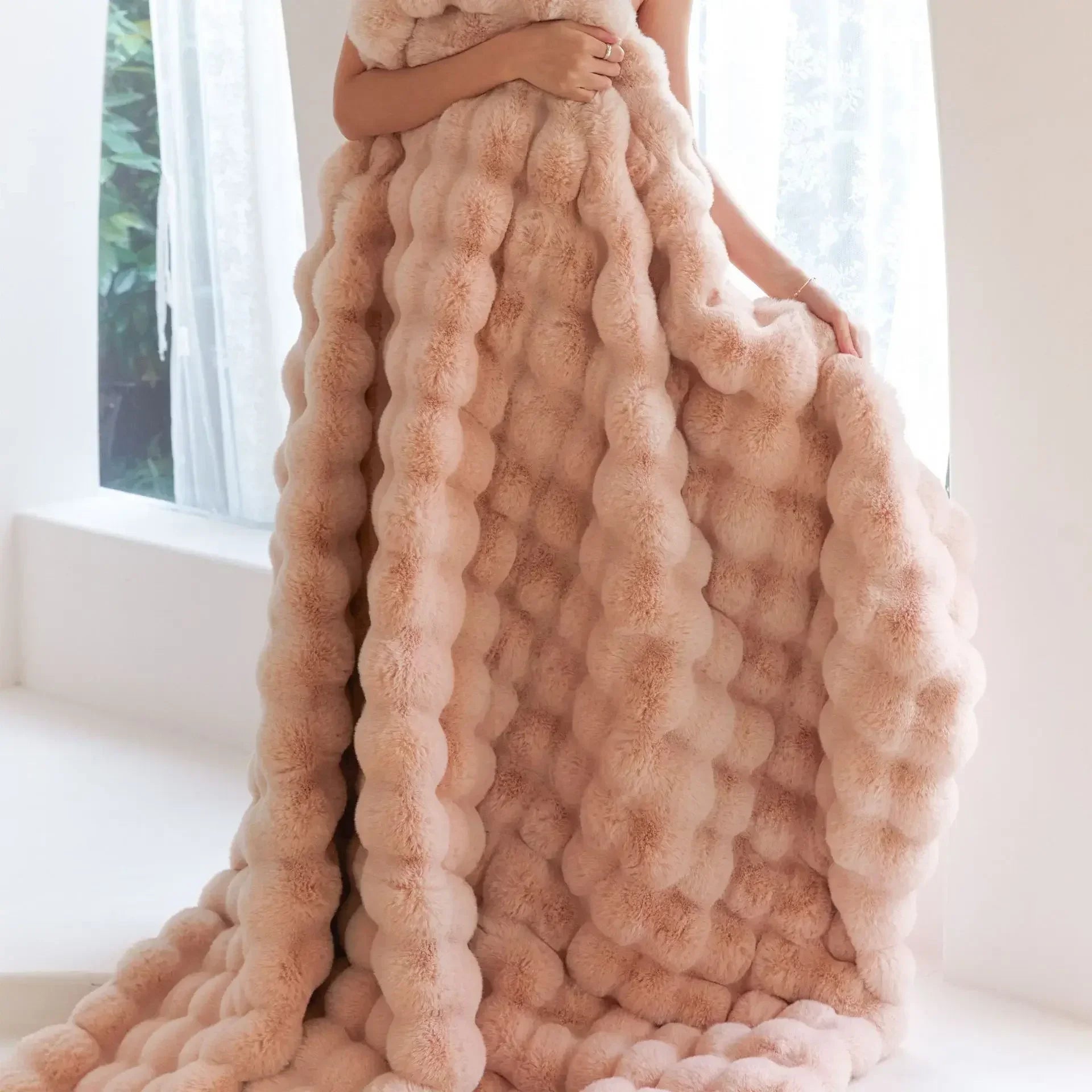 Wärmende Felldecke mit Doppelseitigem Fleece