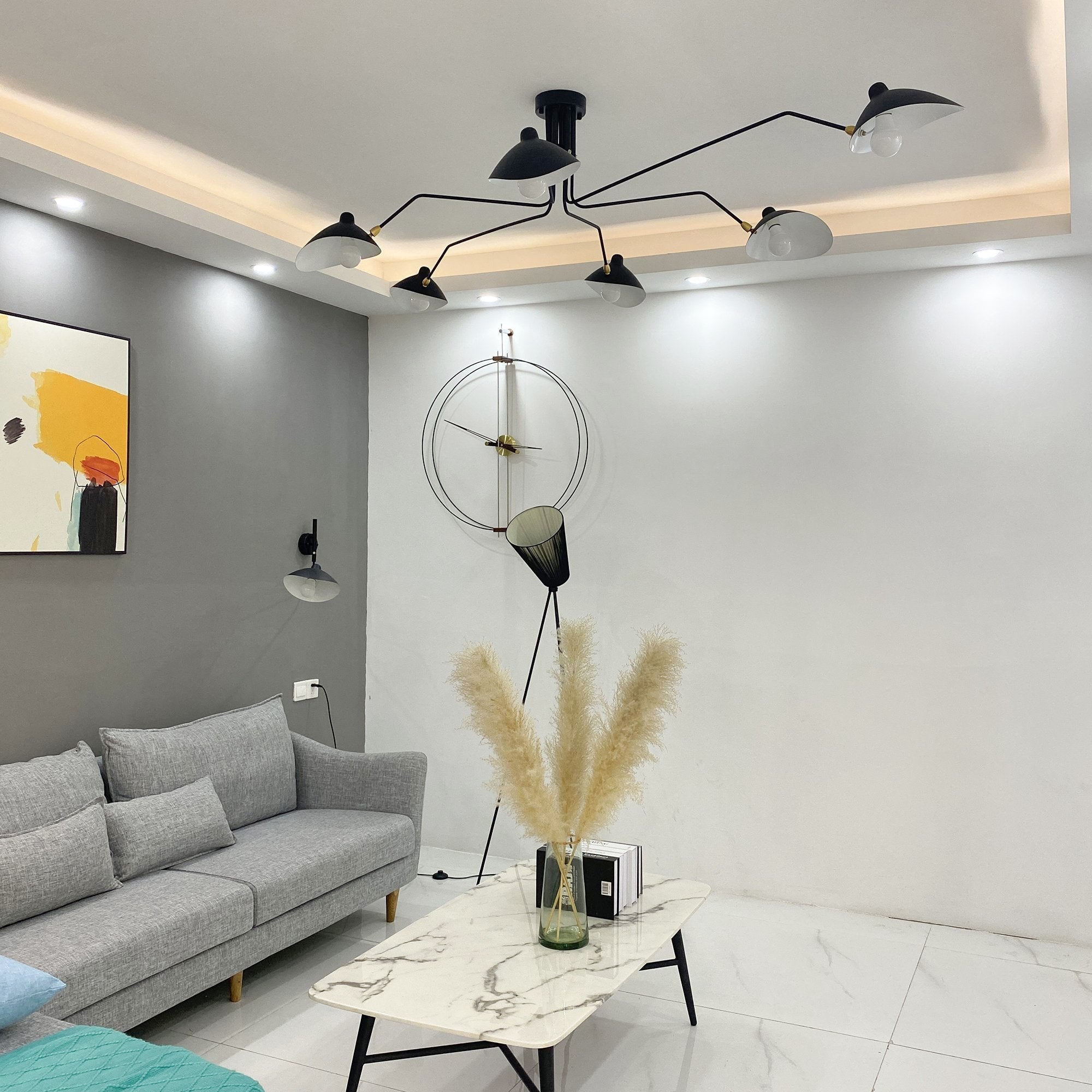 Moderne Deckenleuchte inspiriert von Serge Mouille