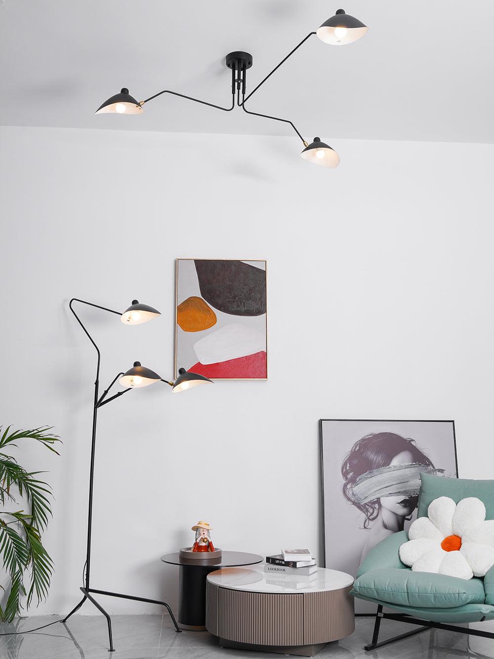 Moderne Deckenleuchte inspiriert von Serge Mouille