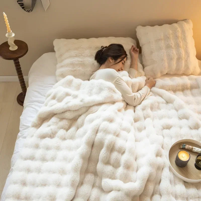 Wärmende Felldecke mit Doppelseitigem Fleece