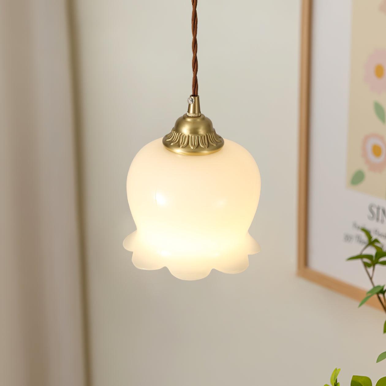 Blumenförmige Pendellampe – Sanftes Licht
