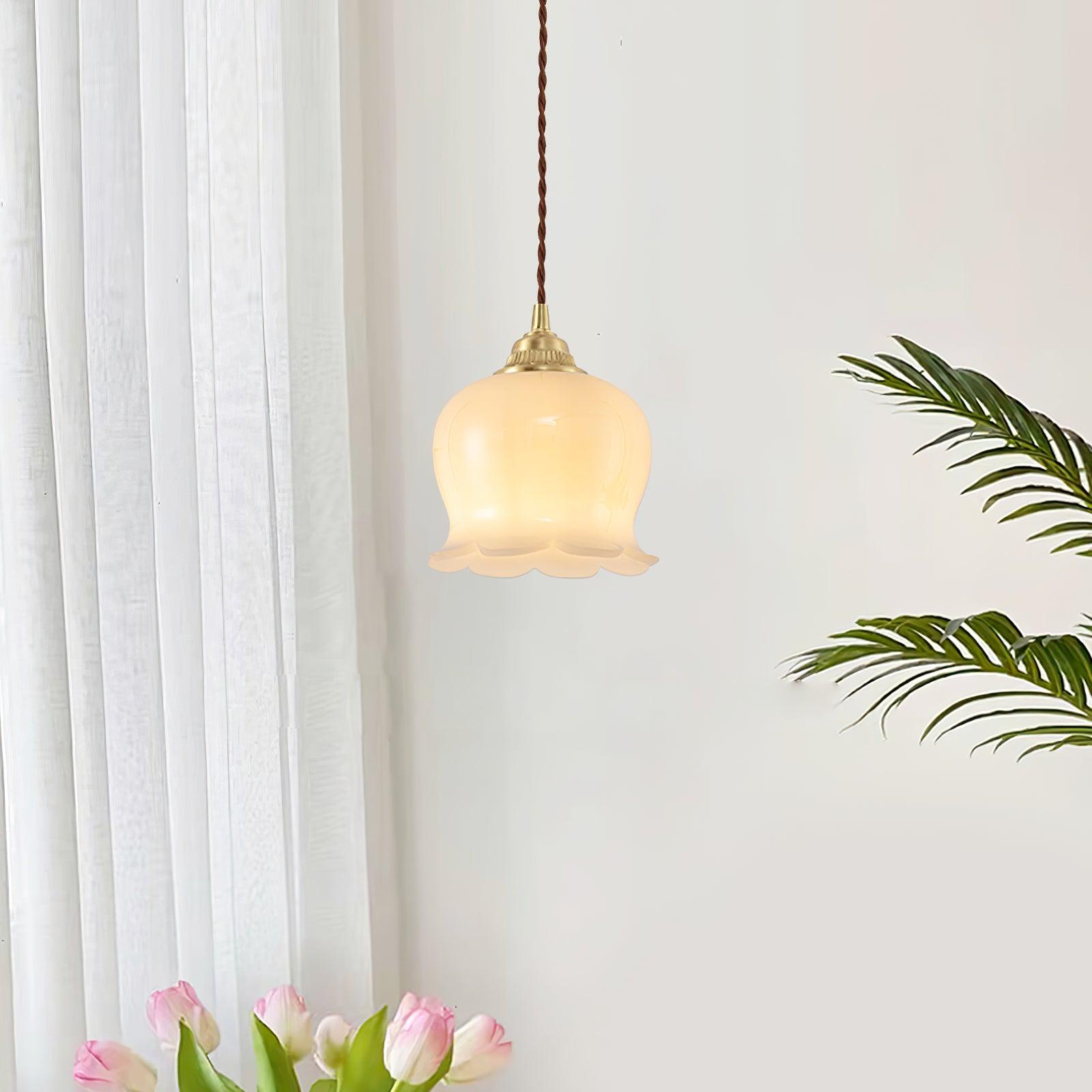 Blumenförmige Pendellampe – Sanftes Licht