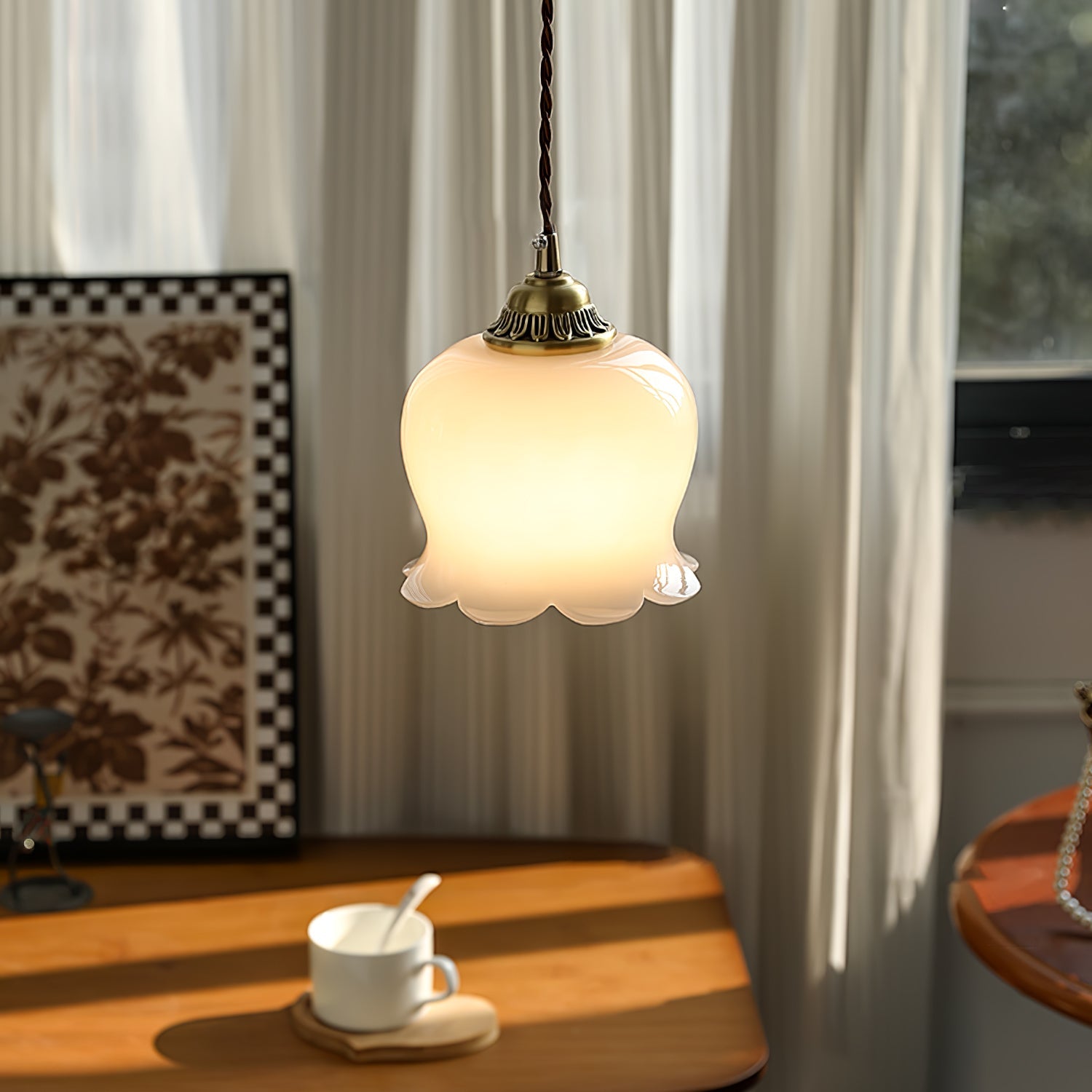 Blumenförmige Pendellampe – Sanftes Licht