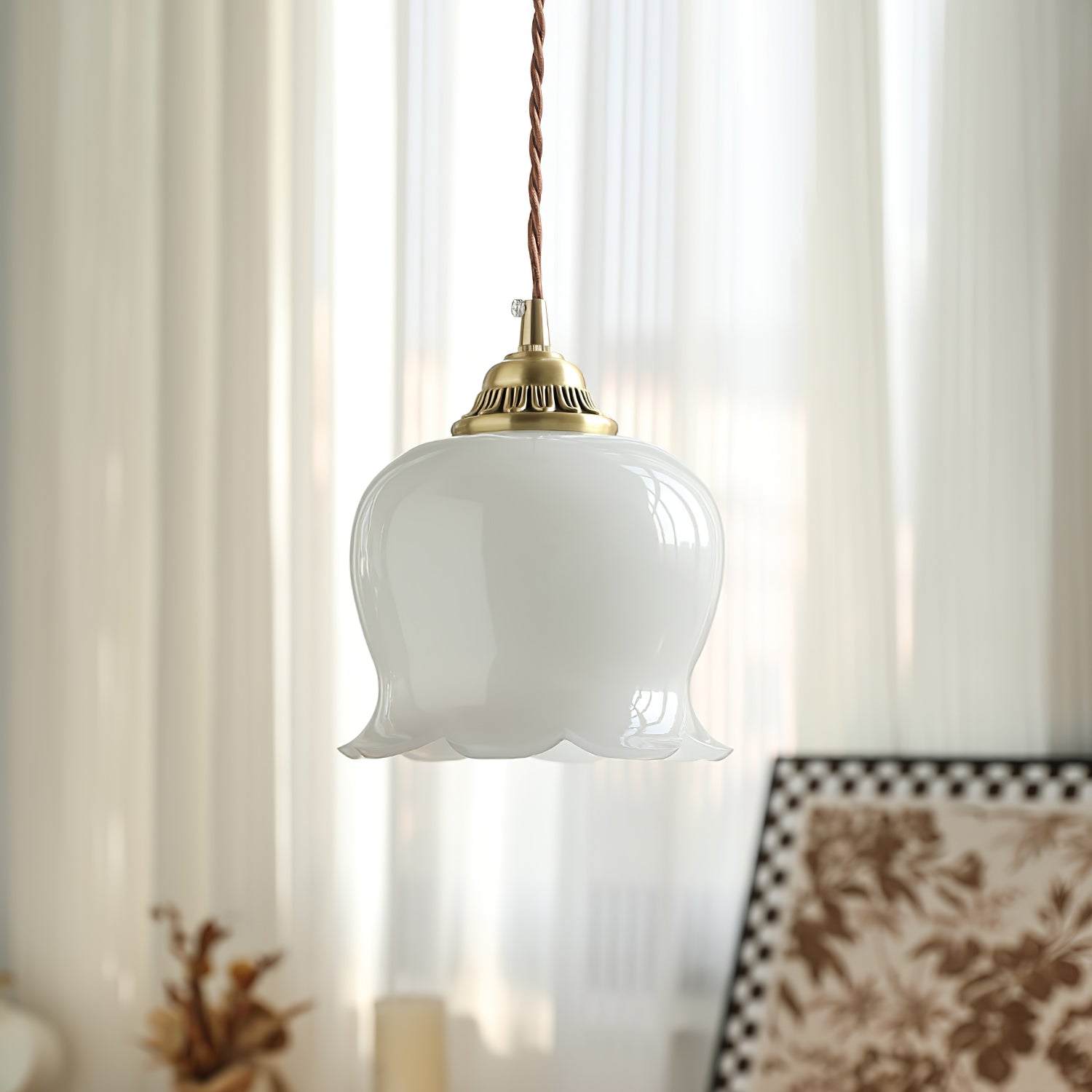 Blumenförmige Pendellampe – Sanftes Licht