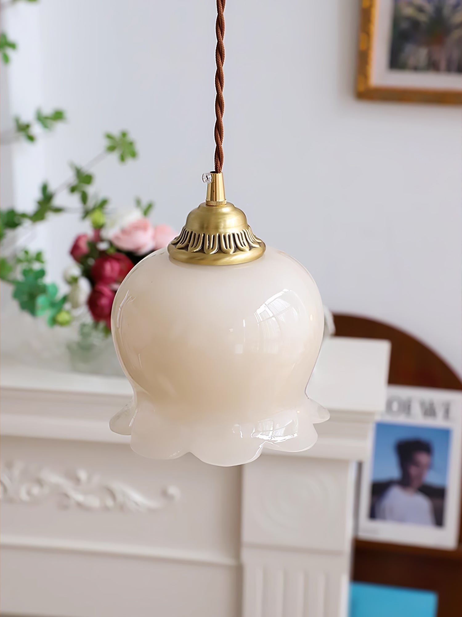 Blumenförmige Pendellampe – Sanftes Licht