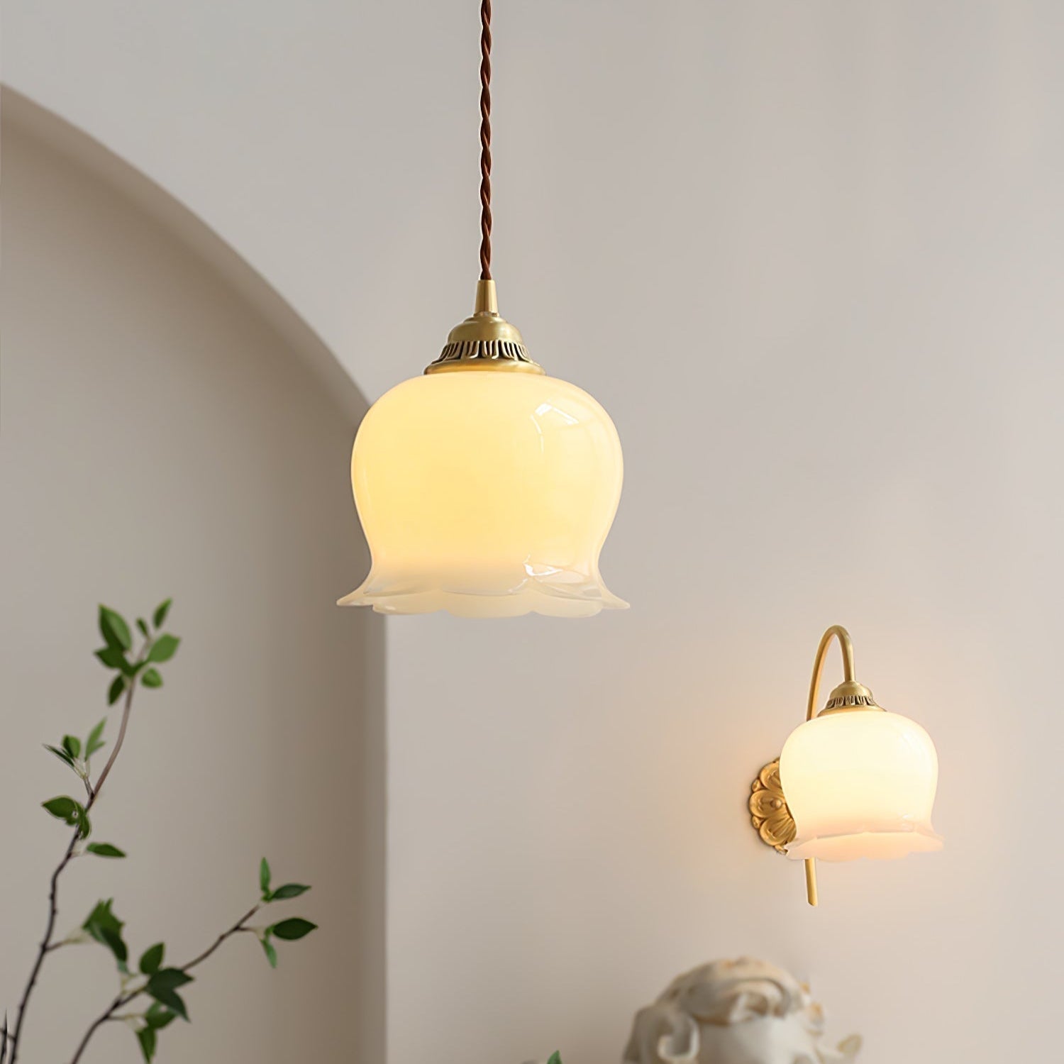 Blumenförmige Pendellampe – Sanftes Licht