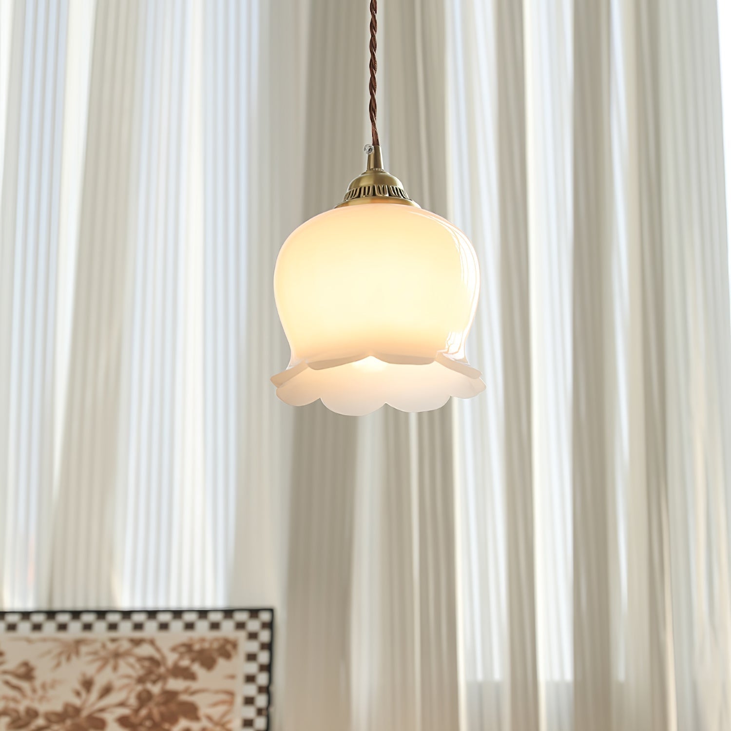 Blumenförmige Pendellampe – Sanftes Licht