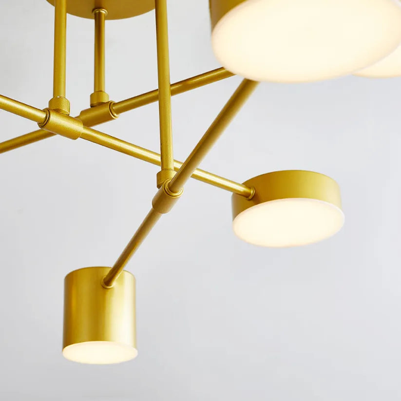 Deckenlampe mit 6 schwenkbaren LED-Köpfen – Modernes Design