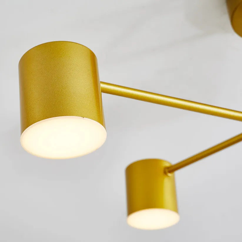 Deckenlampe mit 6 schwenkbaren LED-Köpfen – Modernes Design