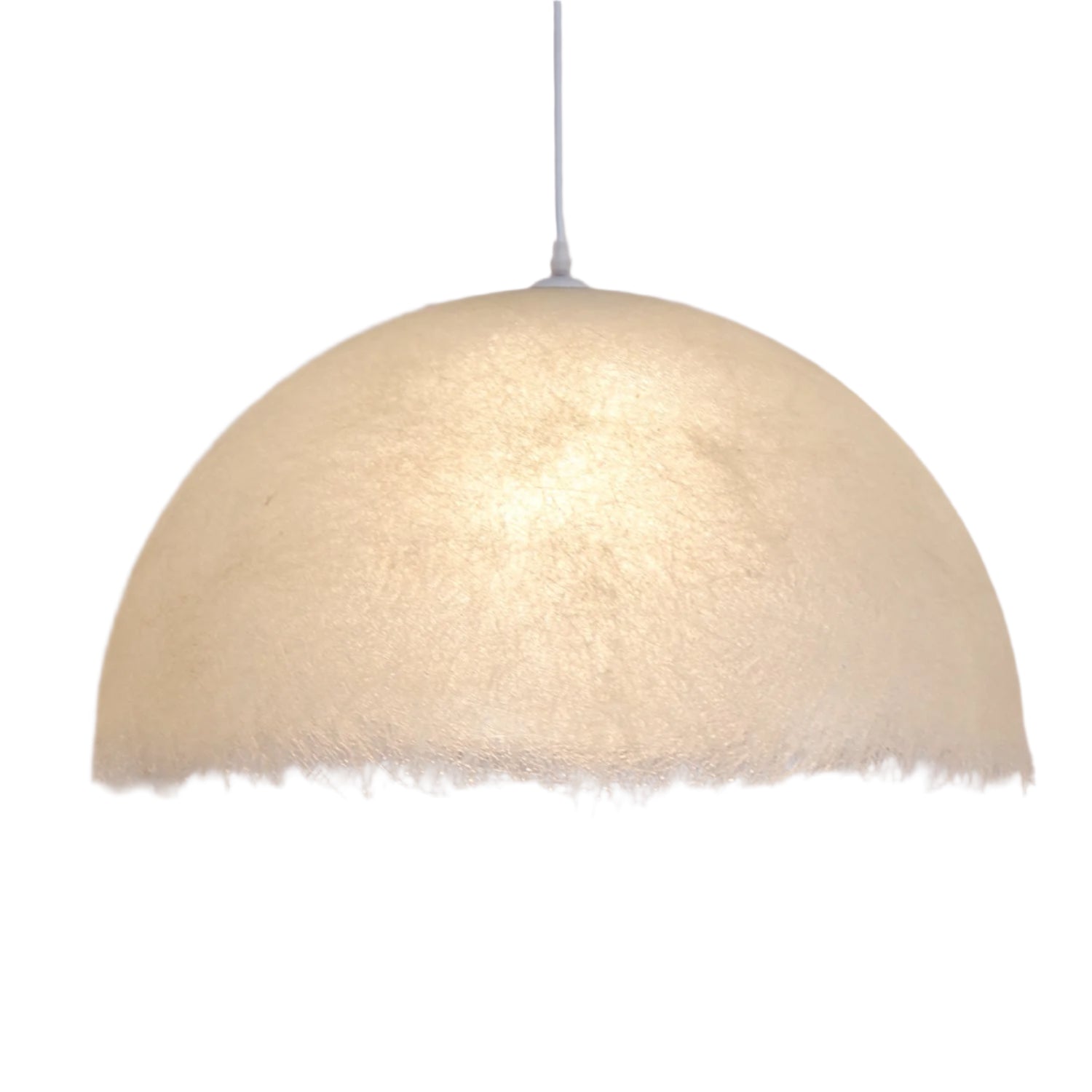 Federleichte Pendelleuchte – Weiße Kuppelform Deckenlampe